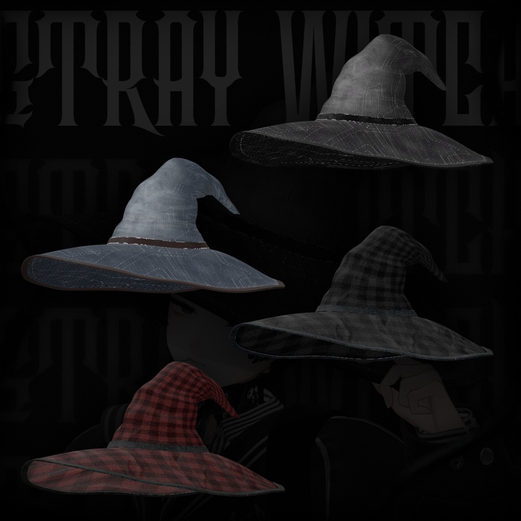 【無料】オリジナルハット 『STRAY WITCH』【VRChat】