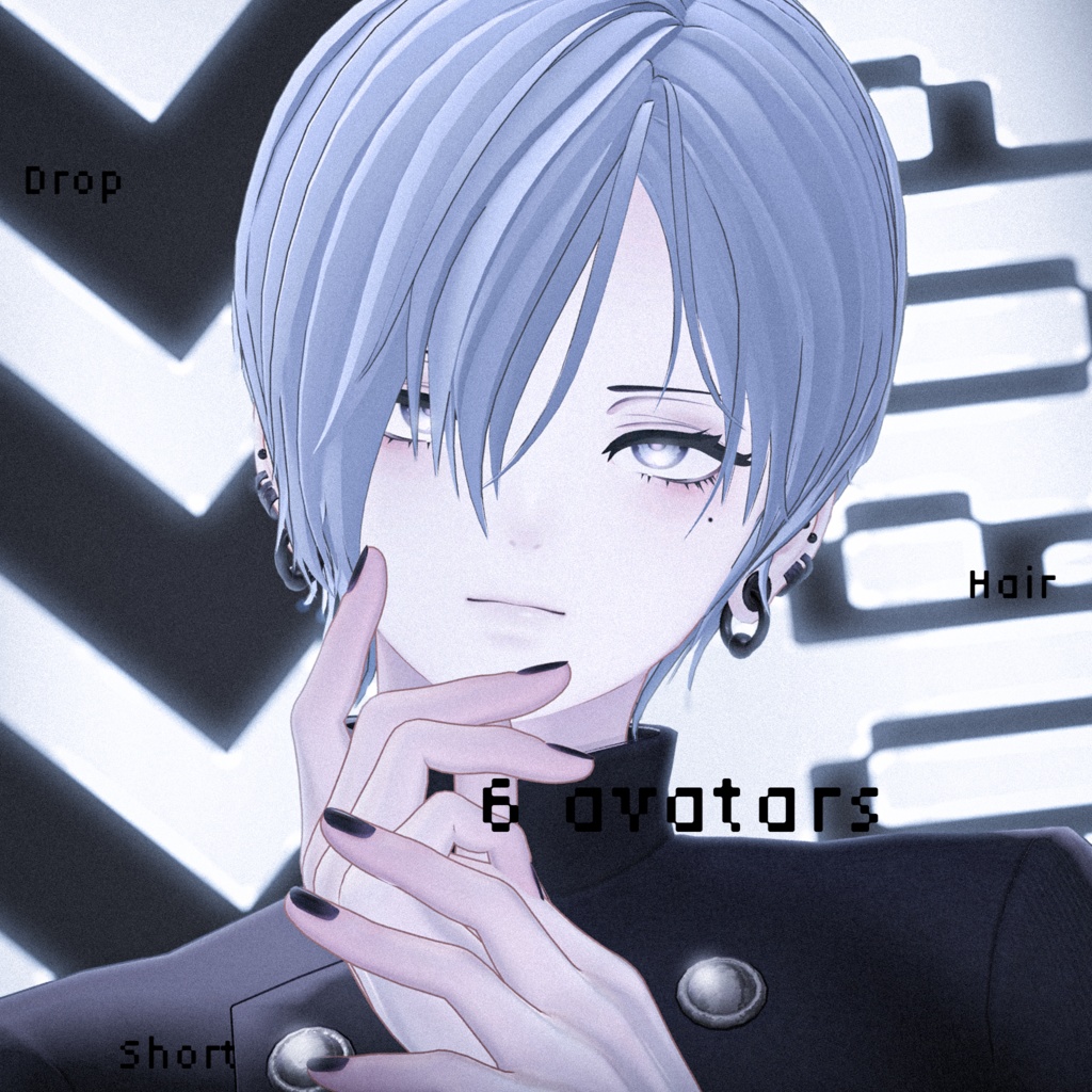 【6avatar】Drop Short Hair 【VRChat】