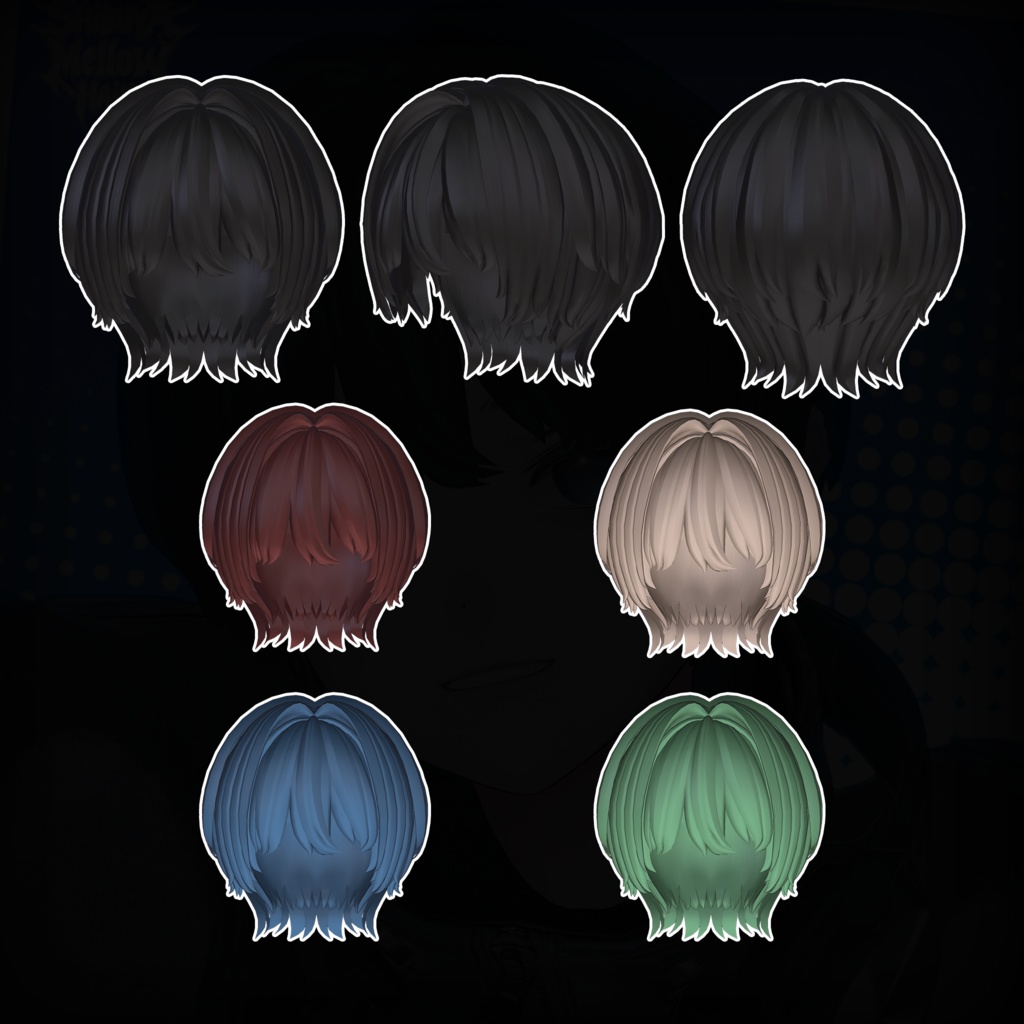 【6avatar】𝘚𝘩𝘪𝘣𝘶𝘺𝘢 𝘔𝘦𝘭𝘭𝘰𝘸 𝘏𝘢𝘪𝘳【VRChat】