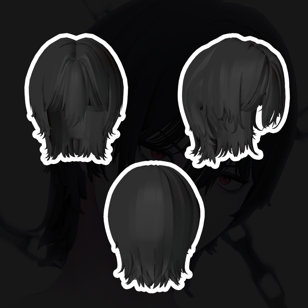 【6avatar】VAMPIRE Hair【VRChat】