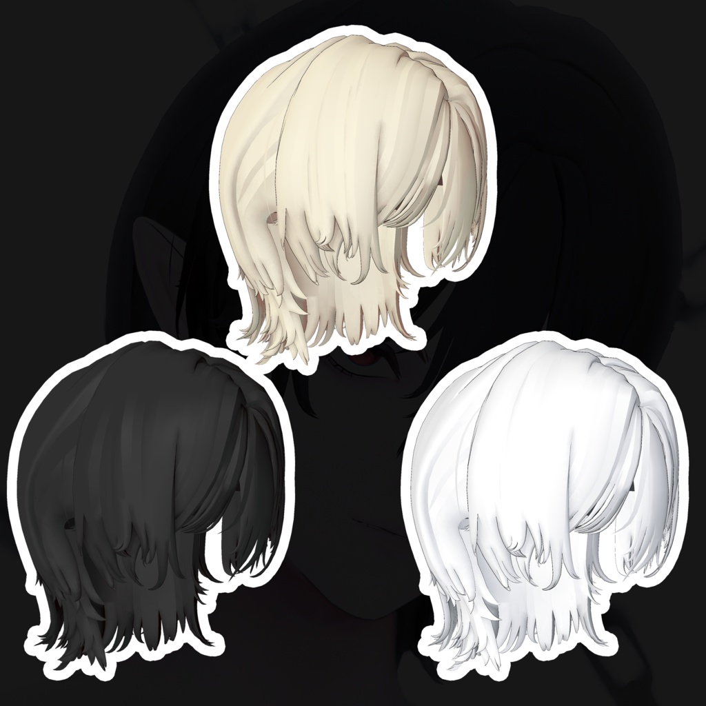 【6avatar】VAMPIRE Hair【VRChat】