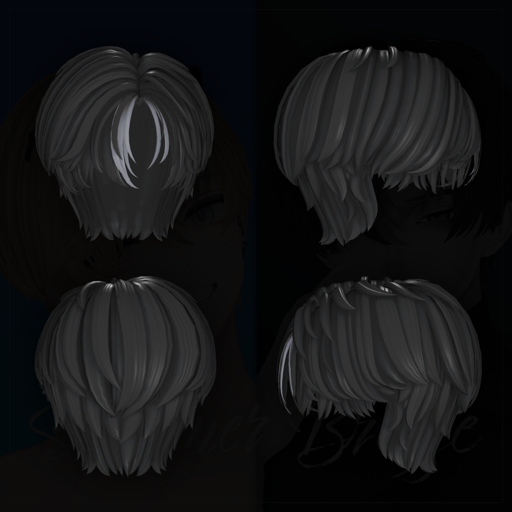 【6Avatar】Summer Breeze Hair & Sunglass【VRChat】