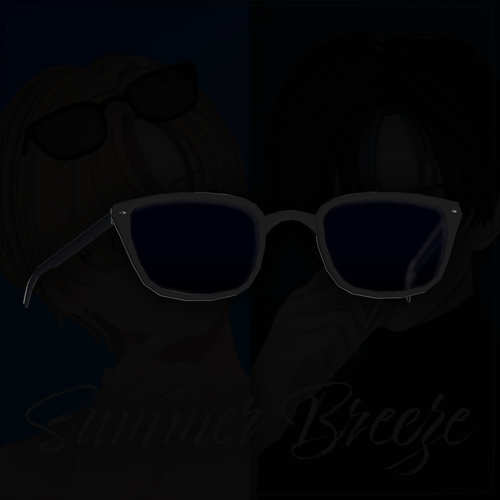 【6Avatar】Summer Breeze Hair & Sunglass【VRChat】