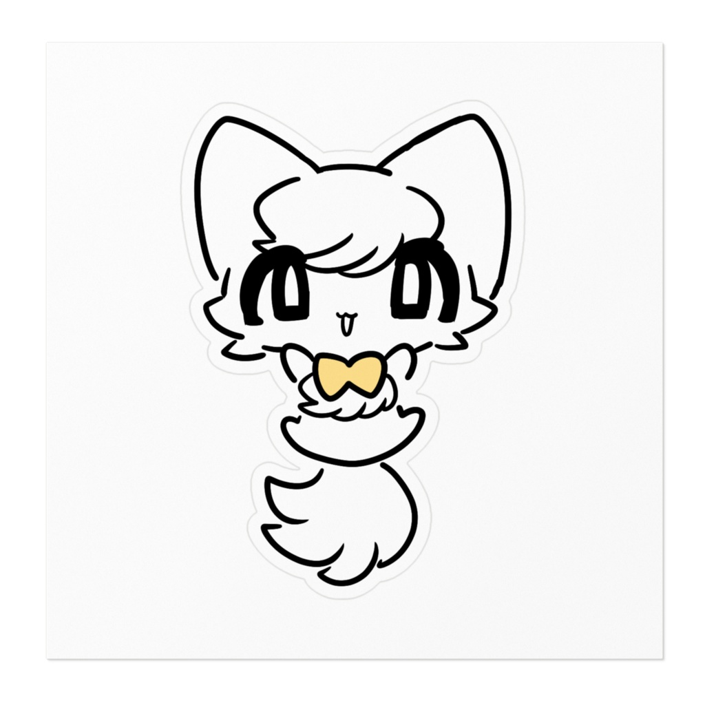 にゃおーれ にゃおステッカー100 x 100 (mm)