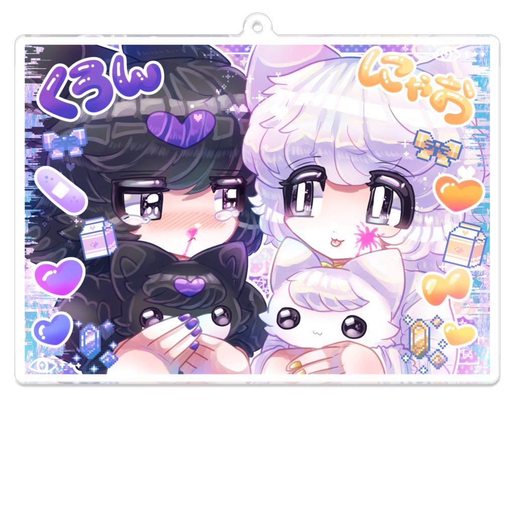 にゃおーれガールズ　コーティングアクリルキーホルダー