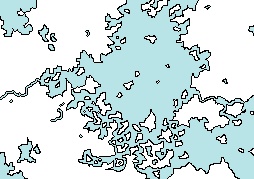 フリー地図【諸島と大河と内海】
