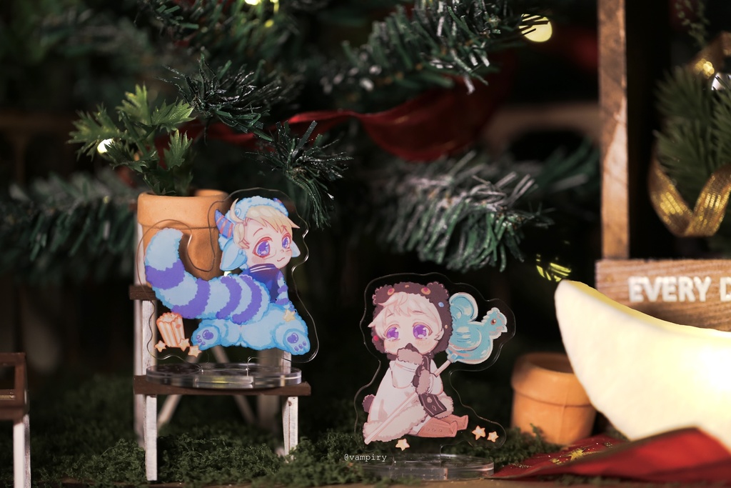 Rusame Acrylic Stand pre order 春待ち組シーンアクリルスタンド(あんまり怖くないモンスターver)予約受付中(