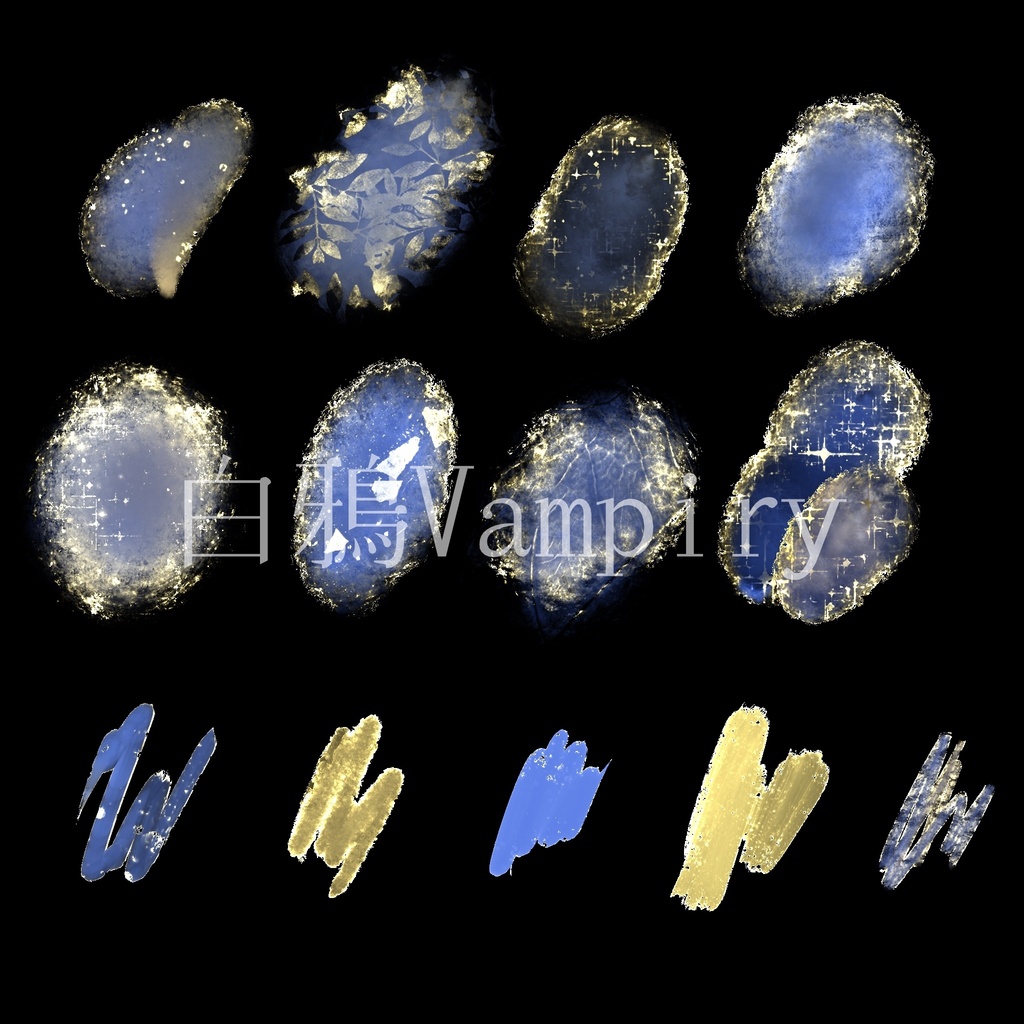 【白鴉】procreate 金箔油畫✨系列原創筆刷|Shimmering oil paint Original Brushes|金箔油彩 オリジナルブラシ