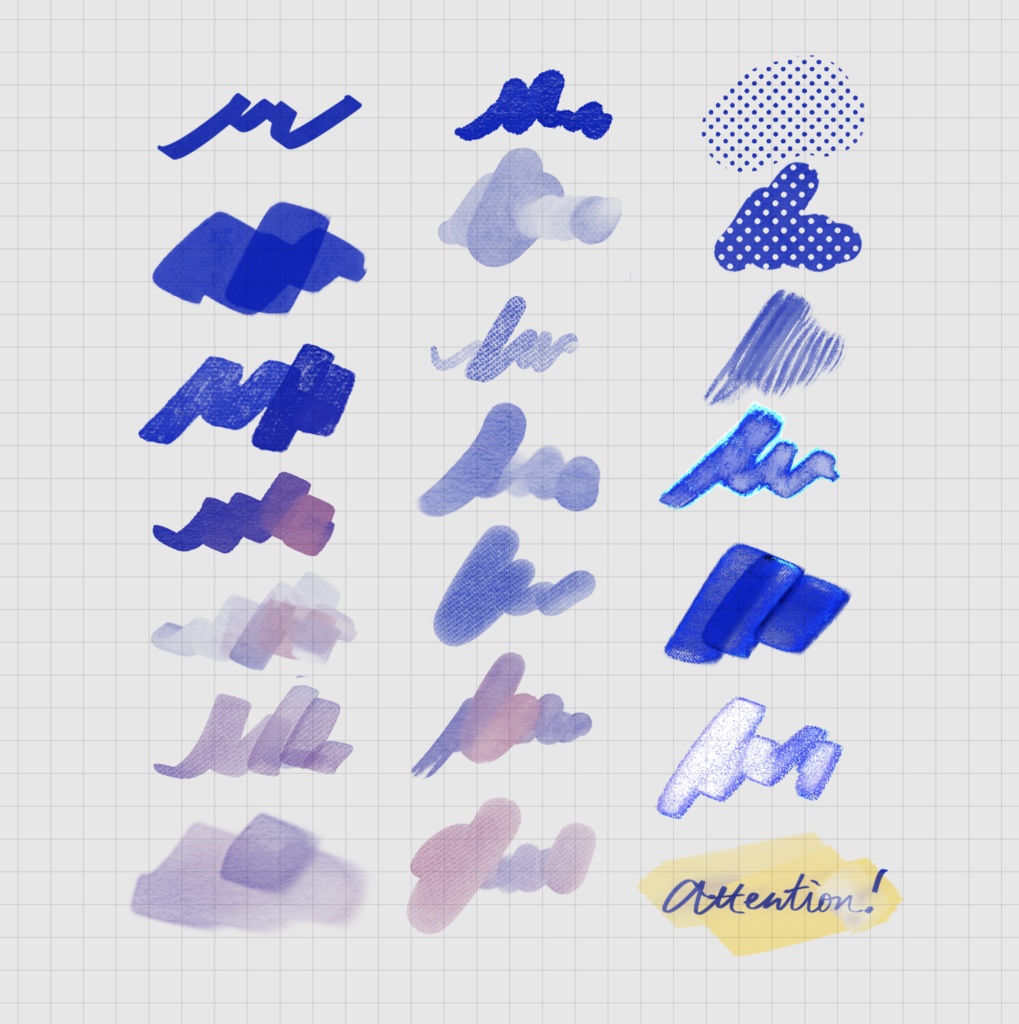 【白鴉】procreate 水彩馬克筆💧原創筆刷|Watercolor Marker 💧 Original Brush Set|水彩マーカー 💧 オリジナルブラシセット