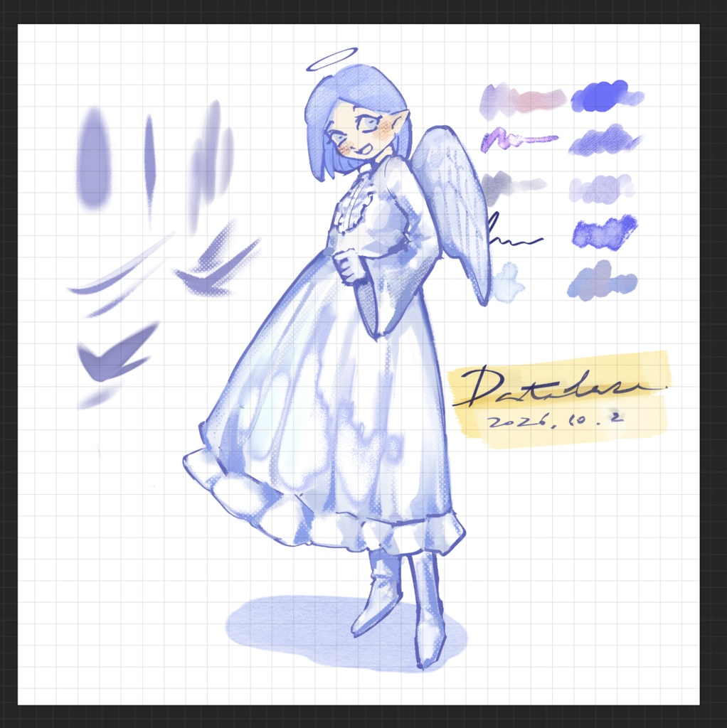 【白鴉】procreate 布料陰影👔原創筆刷|Fabric Shadows 👔 Original Brush Set|服の影 👔 オリジナルブラシセット