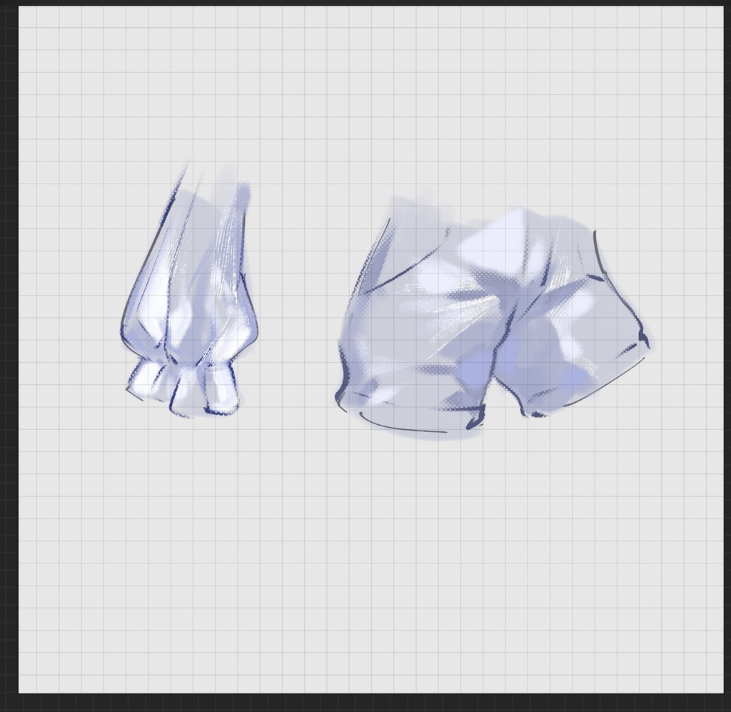 【白鴉】procreate 布料陰影👔原創筆刷|Fabric Shadows 👔 Original Brush Set|服の影 👔 オリジナルブラシセット