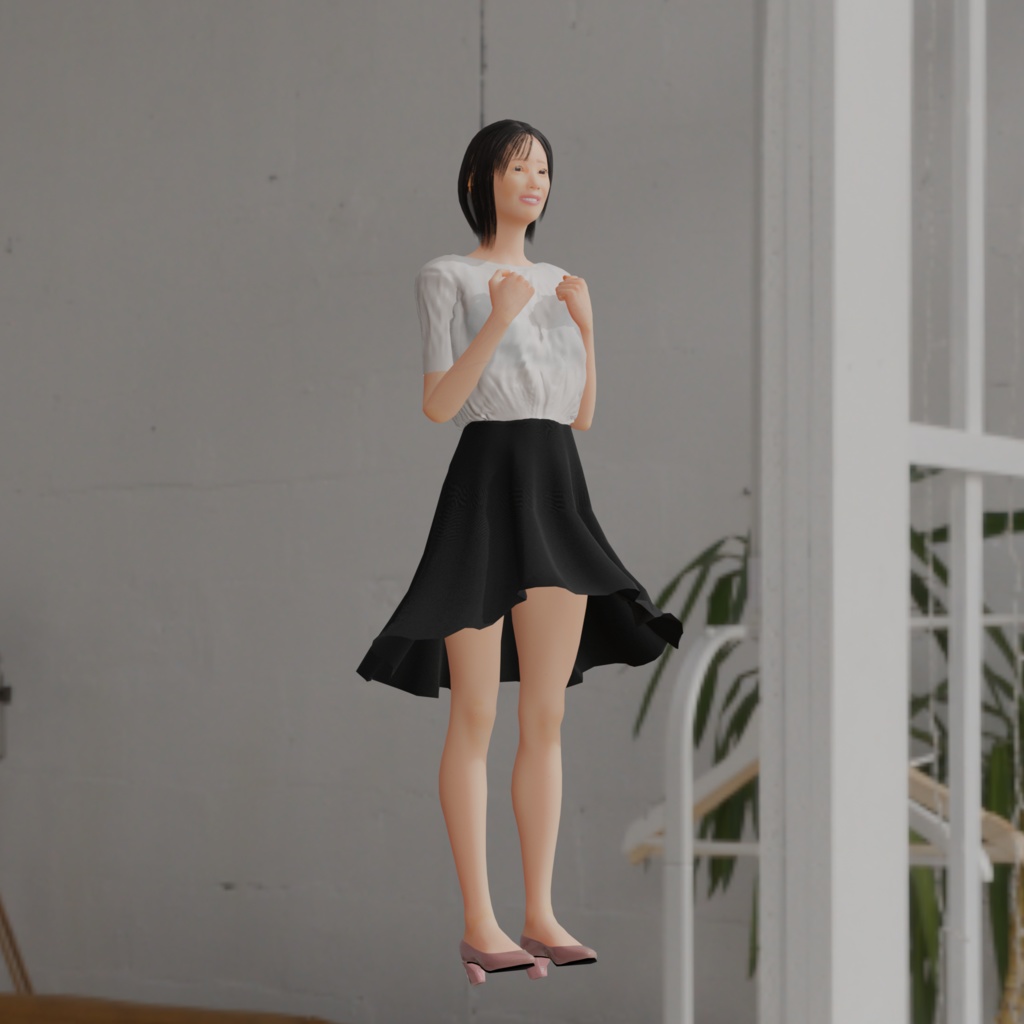 (無料-期間限定)【3Dモデル】リアル系人物モデル(Blender4.5)