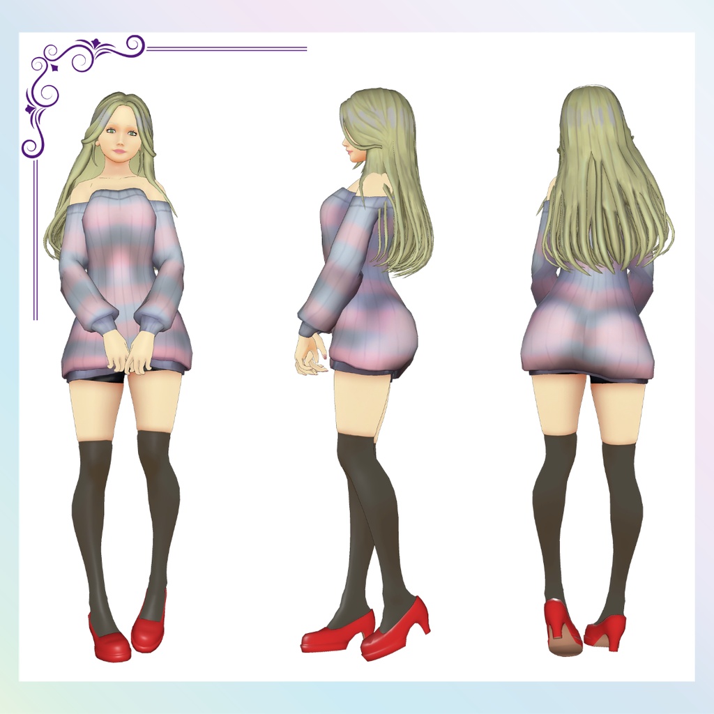 【オリジナル3Dモデル】melet -メレット- 【VRChat想定】