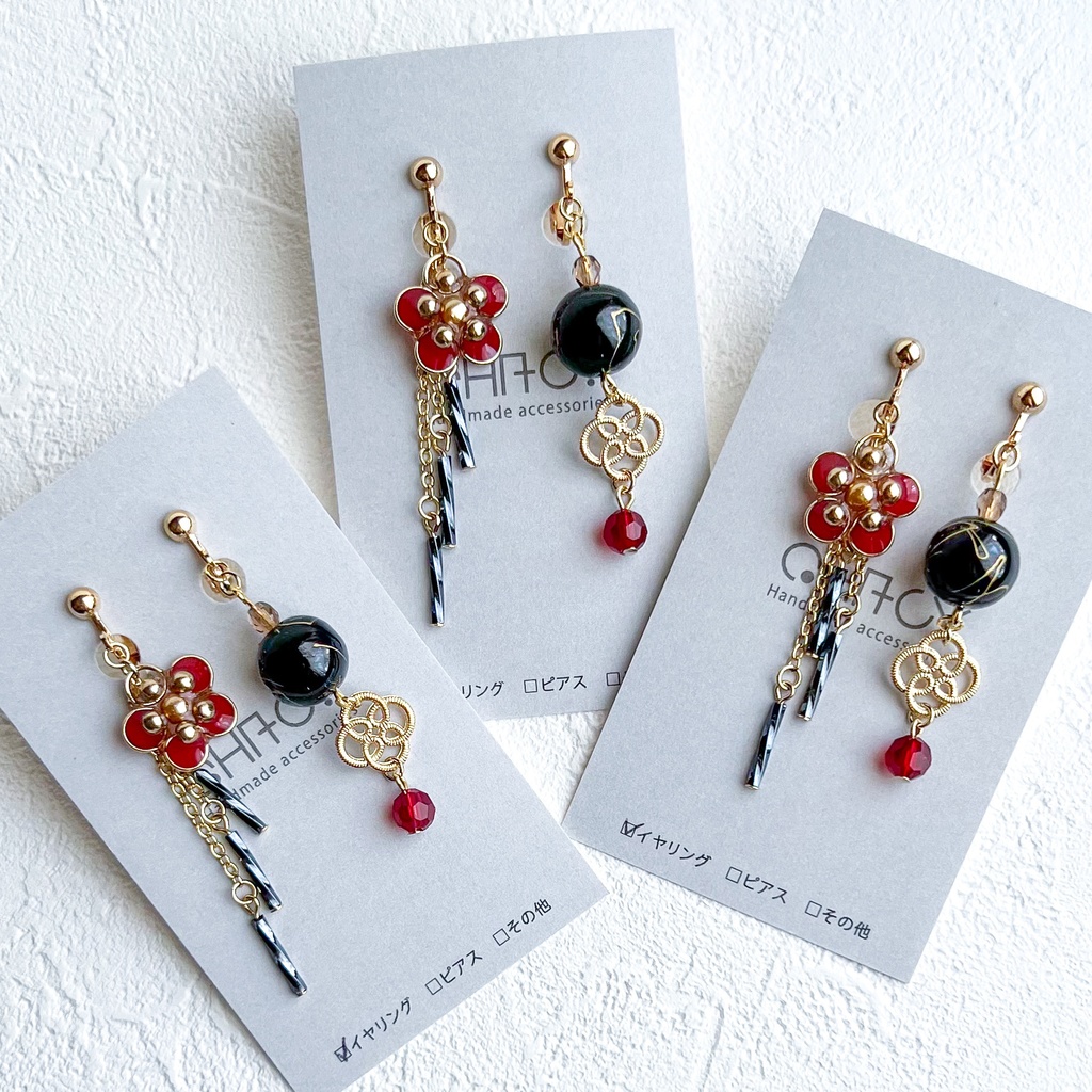 原神 胡桃 概念アクセサリー イヤリングorピアス