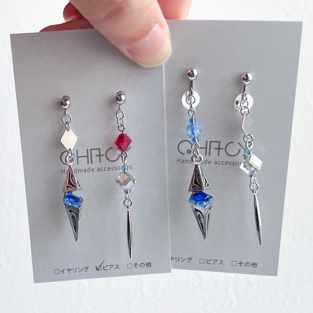 原神　タルタリヤ2　イヤリングorピアス　イメージアクセサリー