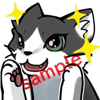 アニメーションスタンプ用GIFアニメ 拍手する猫