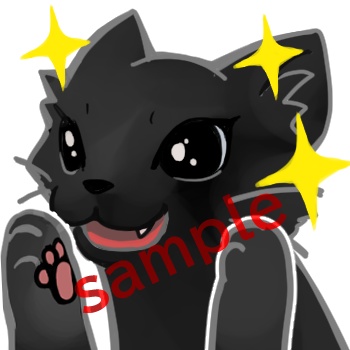アニメーションスタンプ用GIFアニメ 拍手する猫