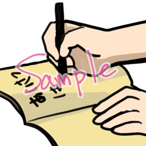 メモを取る手元【GIFアニメ】