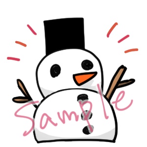動く雪だるまスタンプ【GIFアニメ】