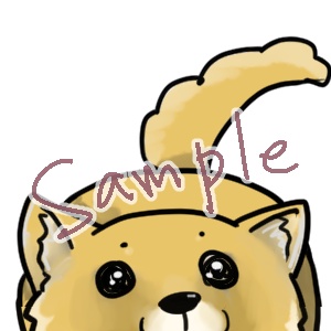 動くしっぽをふる犬スタンプ【GIFアニメ】