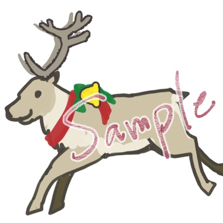 動くトナカイスタンプ【GIFアニメ】