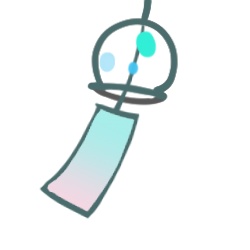 【Free】動く風鈴スタンプ【GIFアニメ】