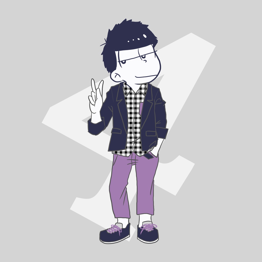 私服一松缶バッチ