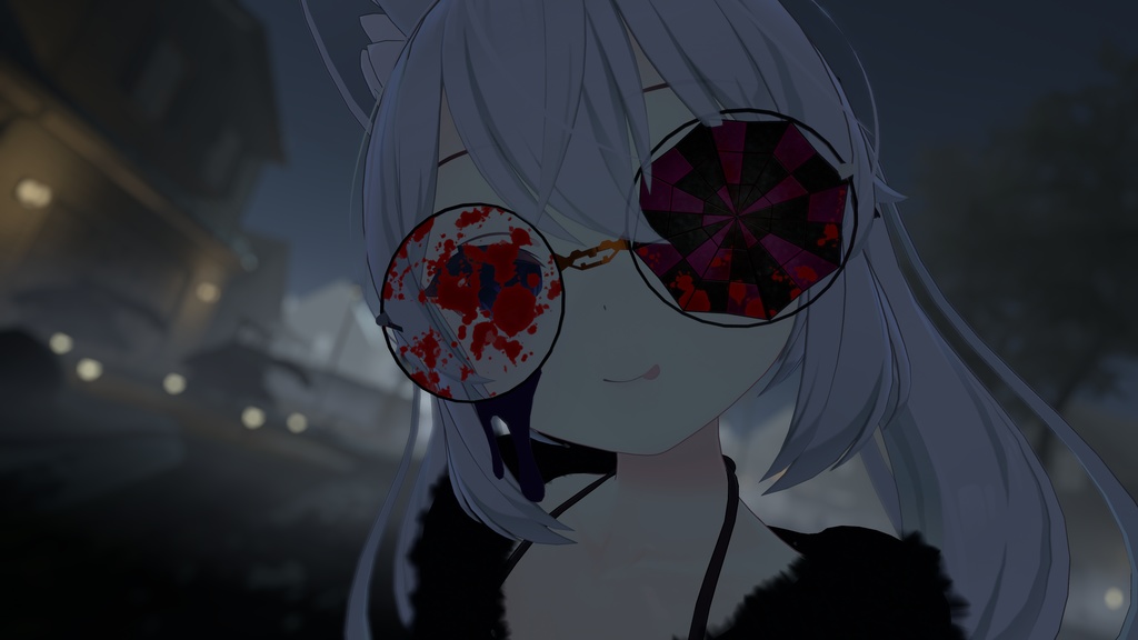 【VRChat想定】ハロウィンっぽい眼鏡