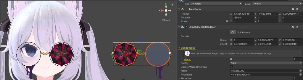 【VRChat想定】ハロウィンっぽい眼鏡