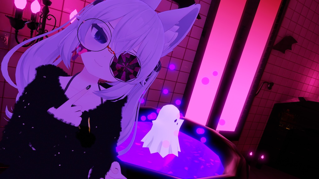 【VRChat想定】ハロウィンっぽい眼鏡
