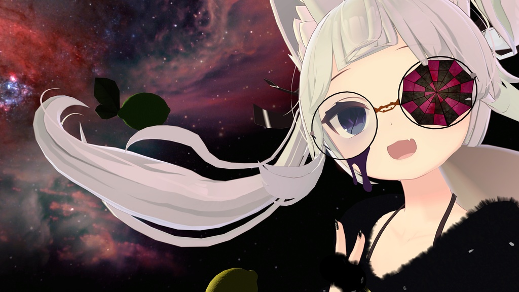 【VRChat想定】ハロウィンっぽい眼鏡