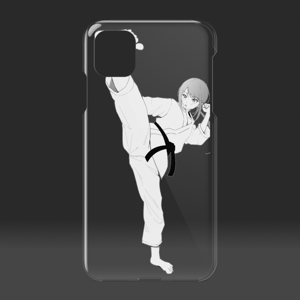 【クリアiPhoneケース】空手ガール