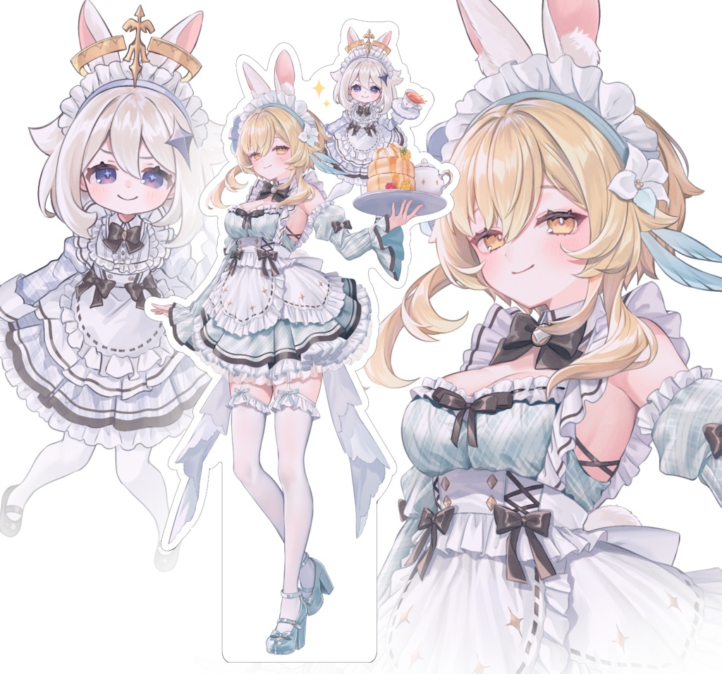 うさ耳メイド蛍&パイモンのアクリルスタンド