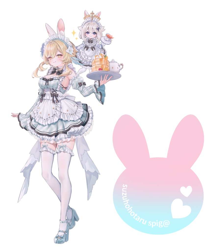 うさ耳メイド蛍&パイモンのアクリルスタンド