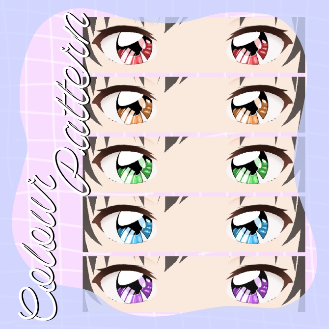 【Vroid正式版・無料有】90年代風 レトロアイ/90's retro eye