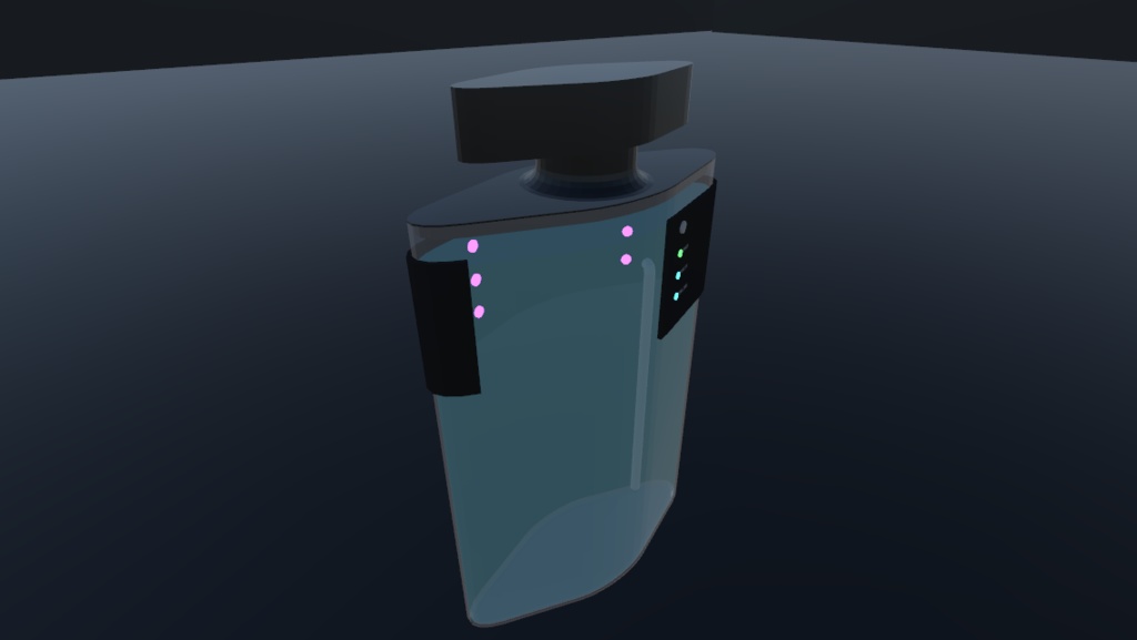 無料版あり SF感のある水筒・スタイリッシュなウォーターボトル 3Dモデル