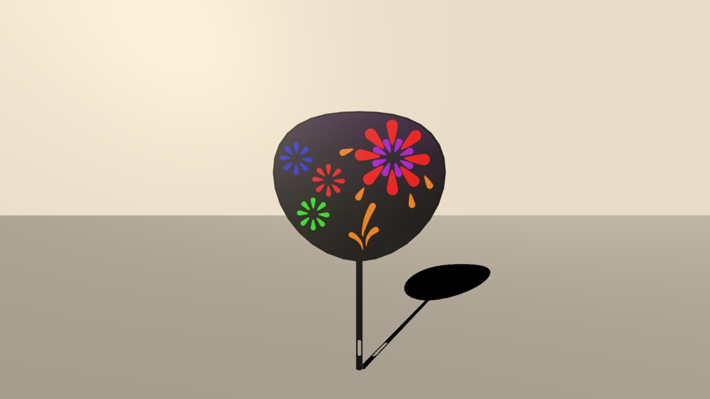 無料版あり 透明なうちわ 3Dモデル