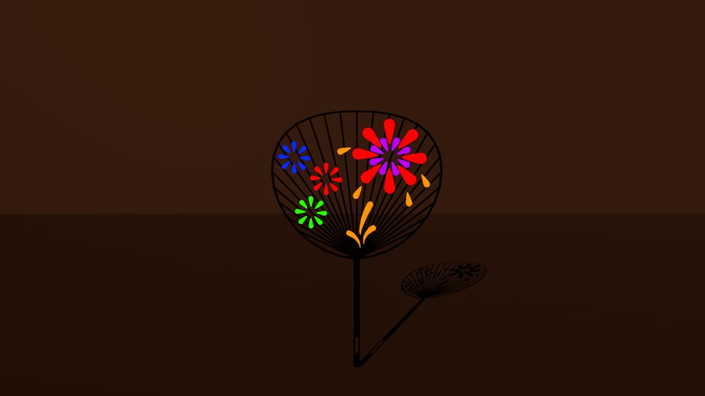 無料版あり 透明なうちわ 3Dモデル