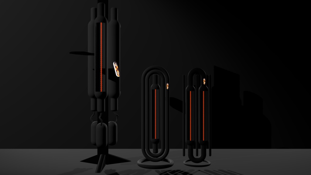 無料版あり SFっぽい電気ヒーター 3Dモデル