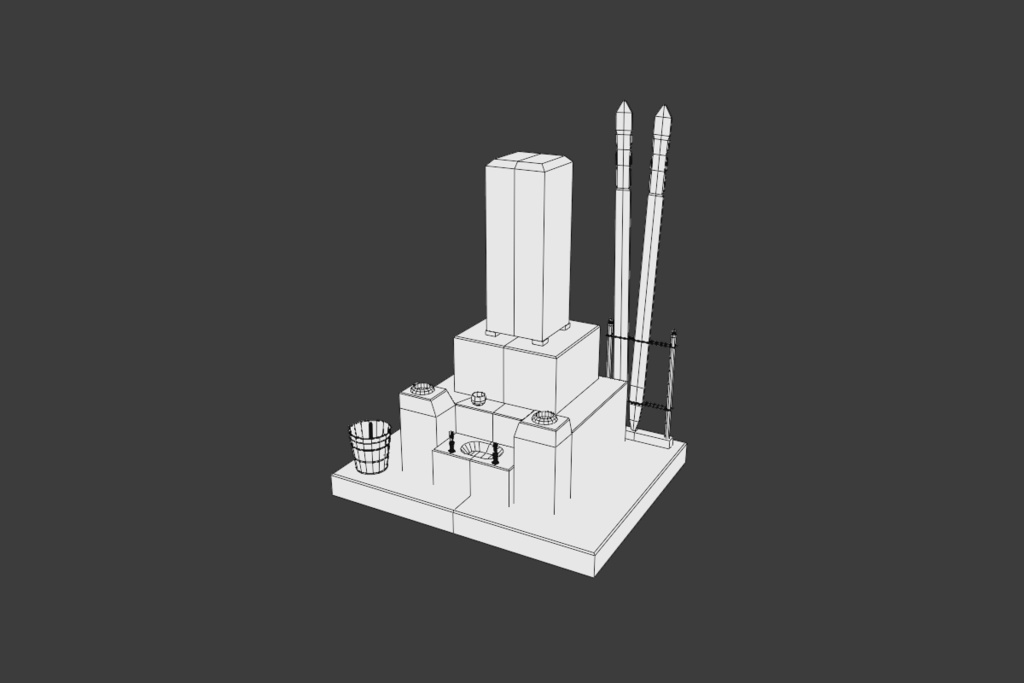 3Dモデル 「日本の墓」 【VRC AFKアバターなど】
