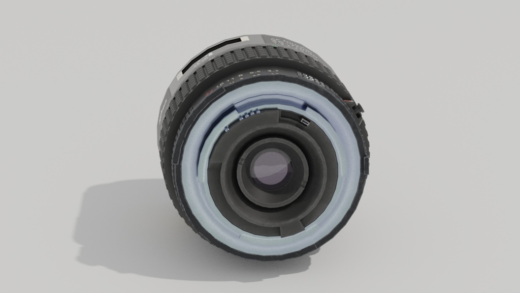3Dモデル「Nihon Al AF Nihhor 35-70mm F3.3-4.5S(中期)」【Unity想定】