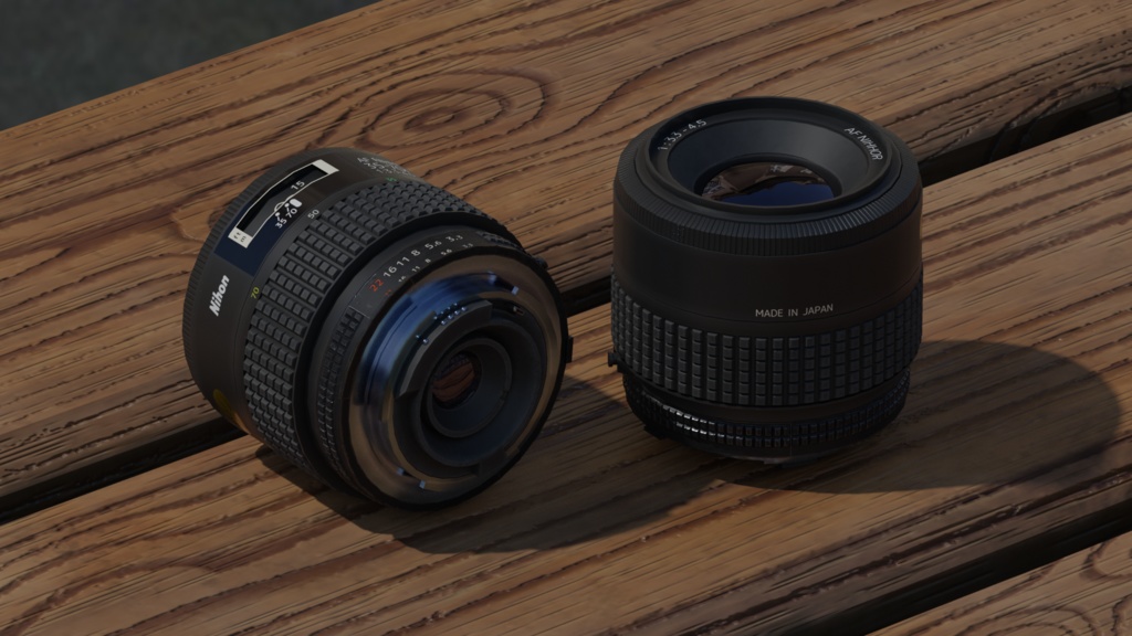 3Dモデル「Nihon Al AF Nihhor 35-70mm F3.3-4.5S(中期)」【Unity想定】