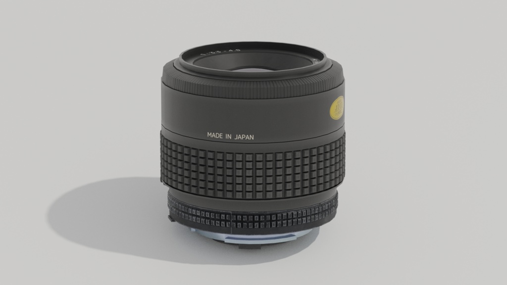 3Dモデル「Nihon Al AF Nihhor 35-70mm F3.3-4.5S(中期)」【Unity想定】