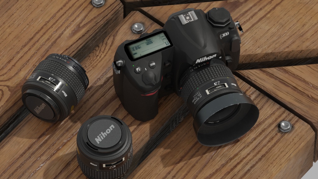 3Dモデル「Nihon Al AF Nihhor 35-70mm F3.3-4.5S(中期)」【Unity想定】