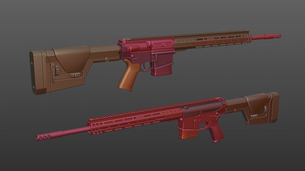 (無料)3Dモデル「10発ポリマーマガジン(.308Winchester/7.62x51mm)」