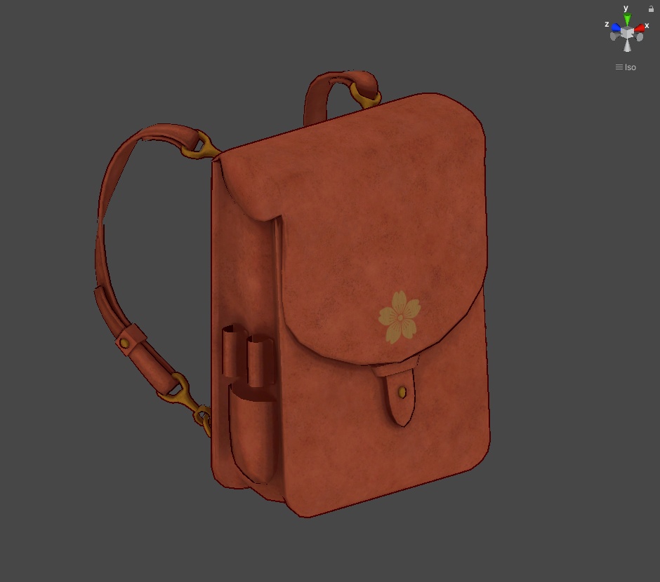 (無料)3Dモデル「図嚢風リュック」