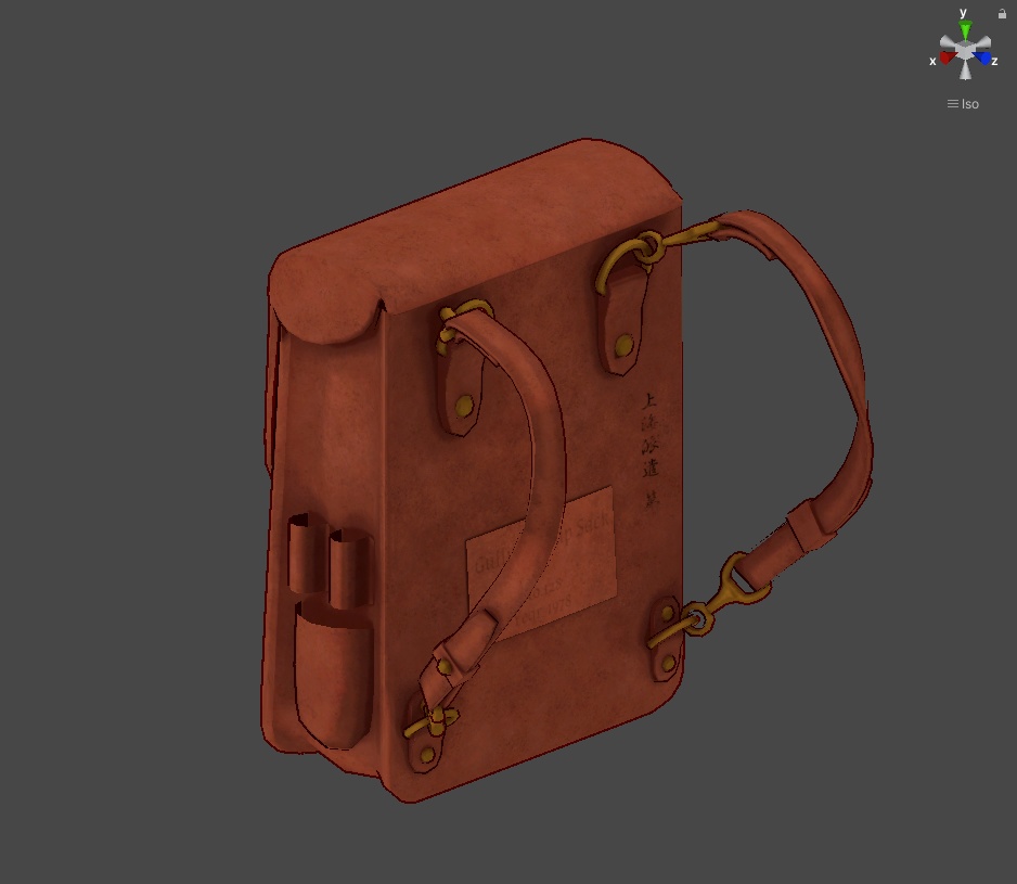 (無料)3Dモデル「図嚢風リュック」