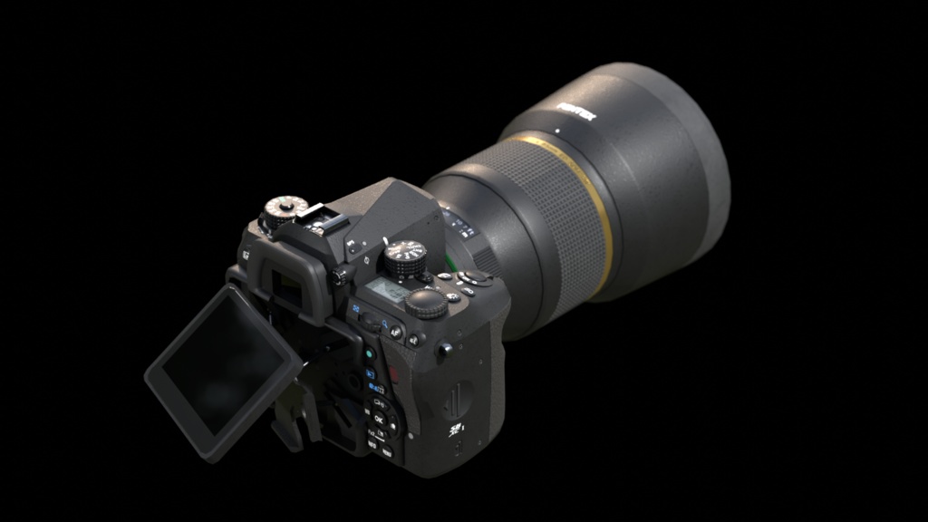 (無料)3Dモデル「レンズ交換式デジタル一眼レフカメラ(K-I)」