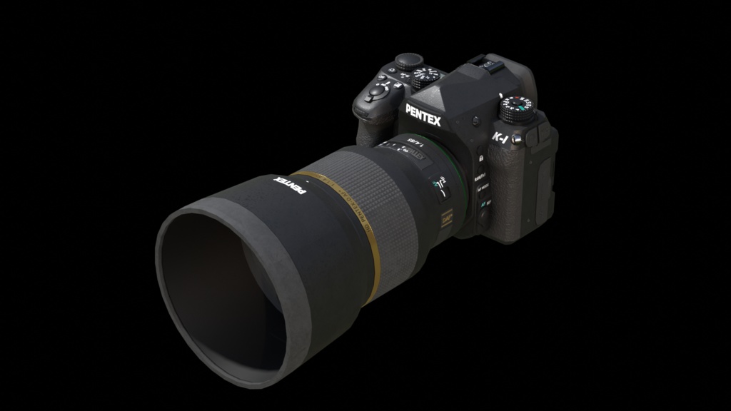 (無料)3Dモデル「レンズ交換式デジタル一眼レフカメラ(K-I)」