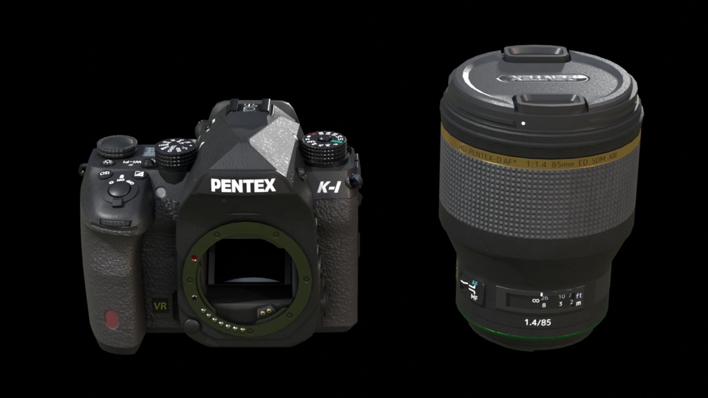 (無料)3Dモデル「レンズ交換式デジタル一眼レフカメラ(K-I)」